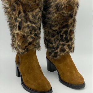 Rosina Weatherproof Leather Leopard boot